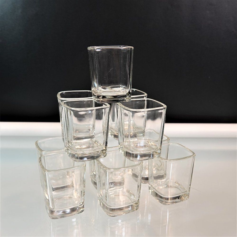Square Shot Glasses Clear Shooters